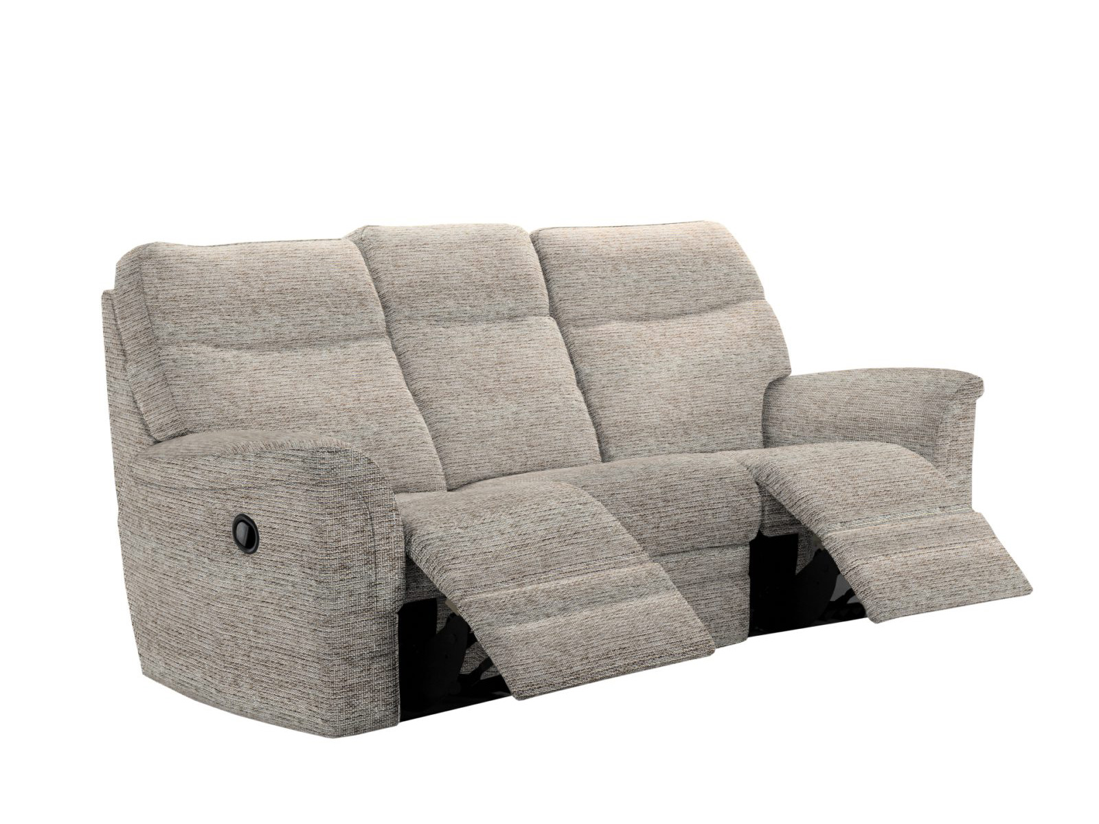 3 Seater Power Recliner Sofa With Head Tilt & Lumbar