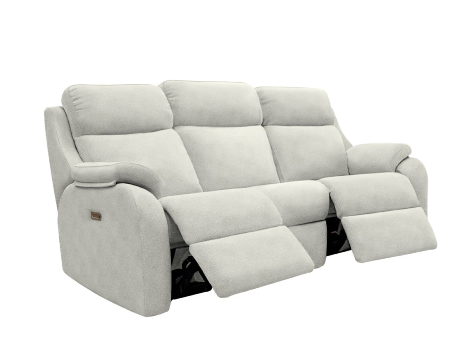 3 Seater Power Recliner Curved Sofa With Usb