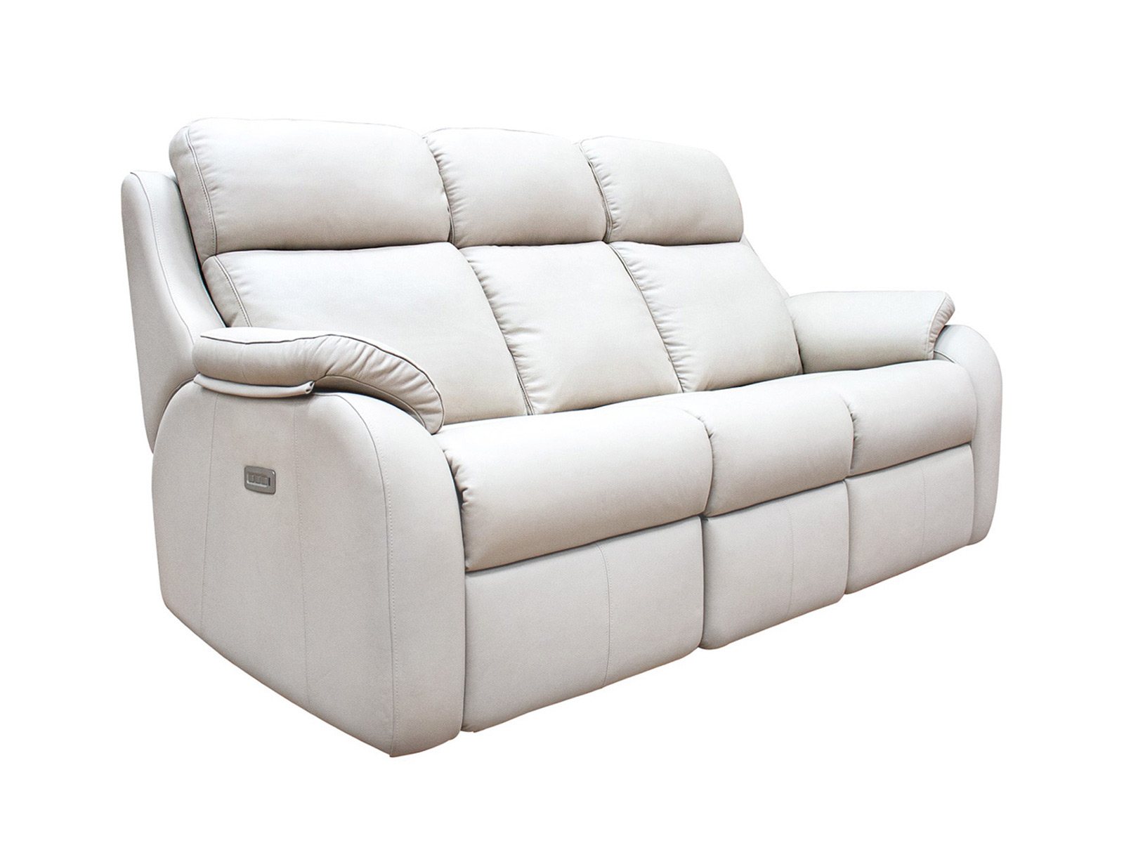 3 Seater Power Recliner Sofa With Headrest And Lumber And Usb