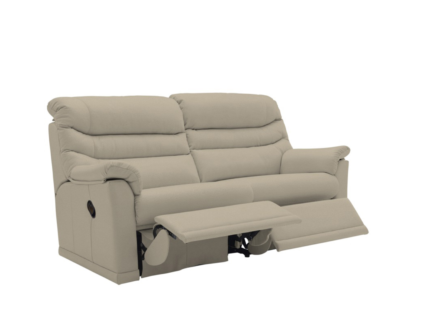 3 Seater Manual Recliner Sofa - 2 Cushions