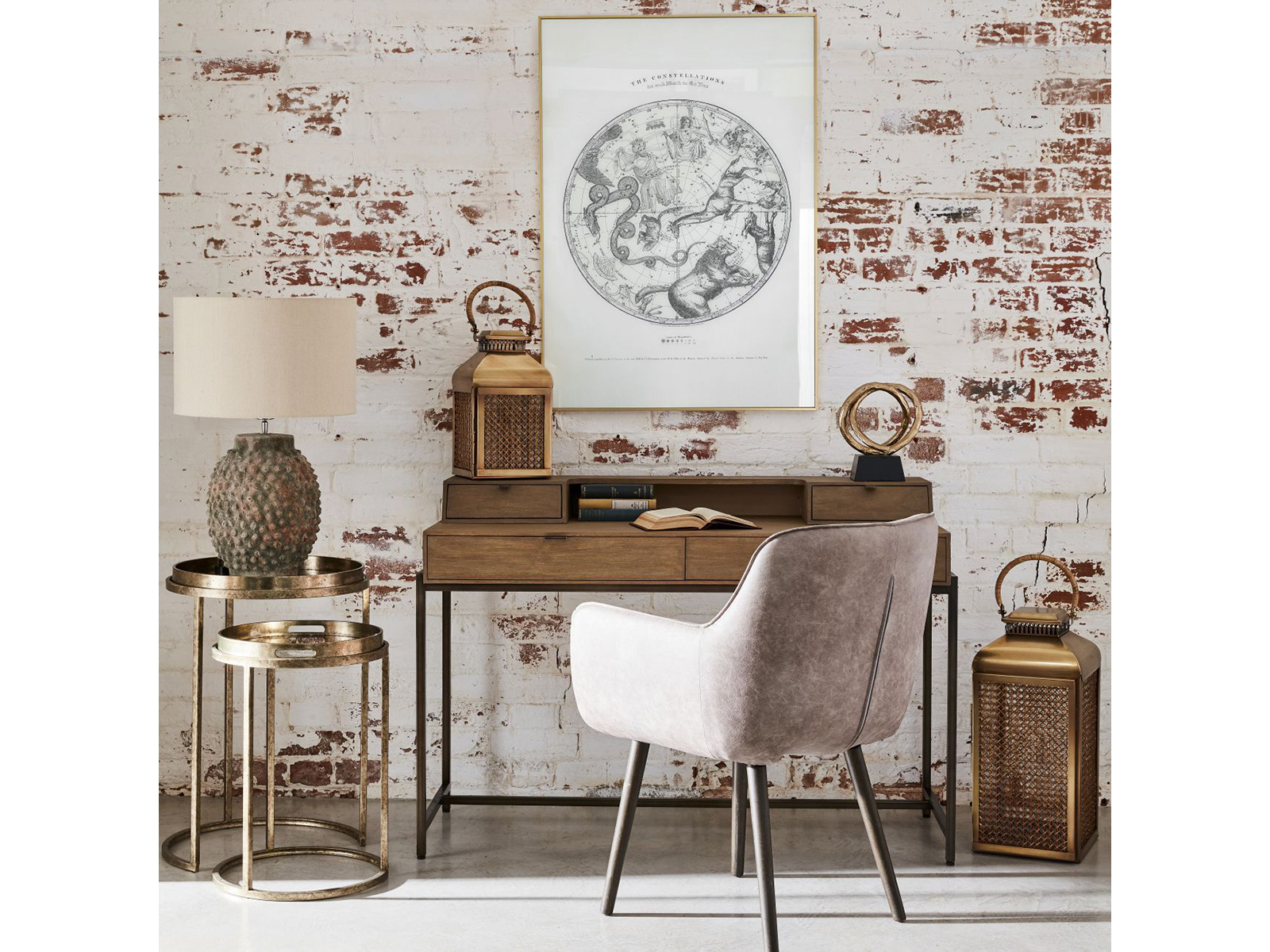 Constellation Map Set Of 2 Side Tables