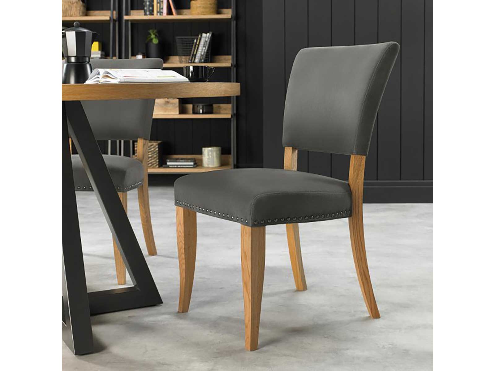 Dark Grey Fabric Chair