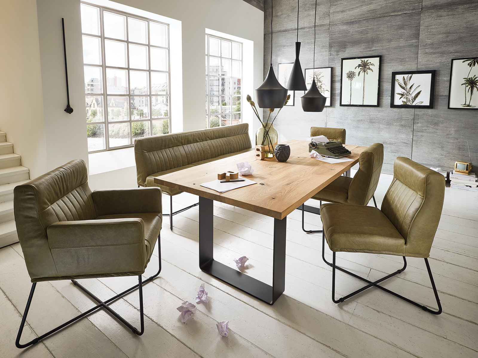 240cm Oiled Oak Dining Table