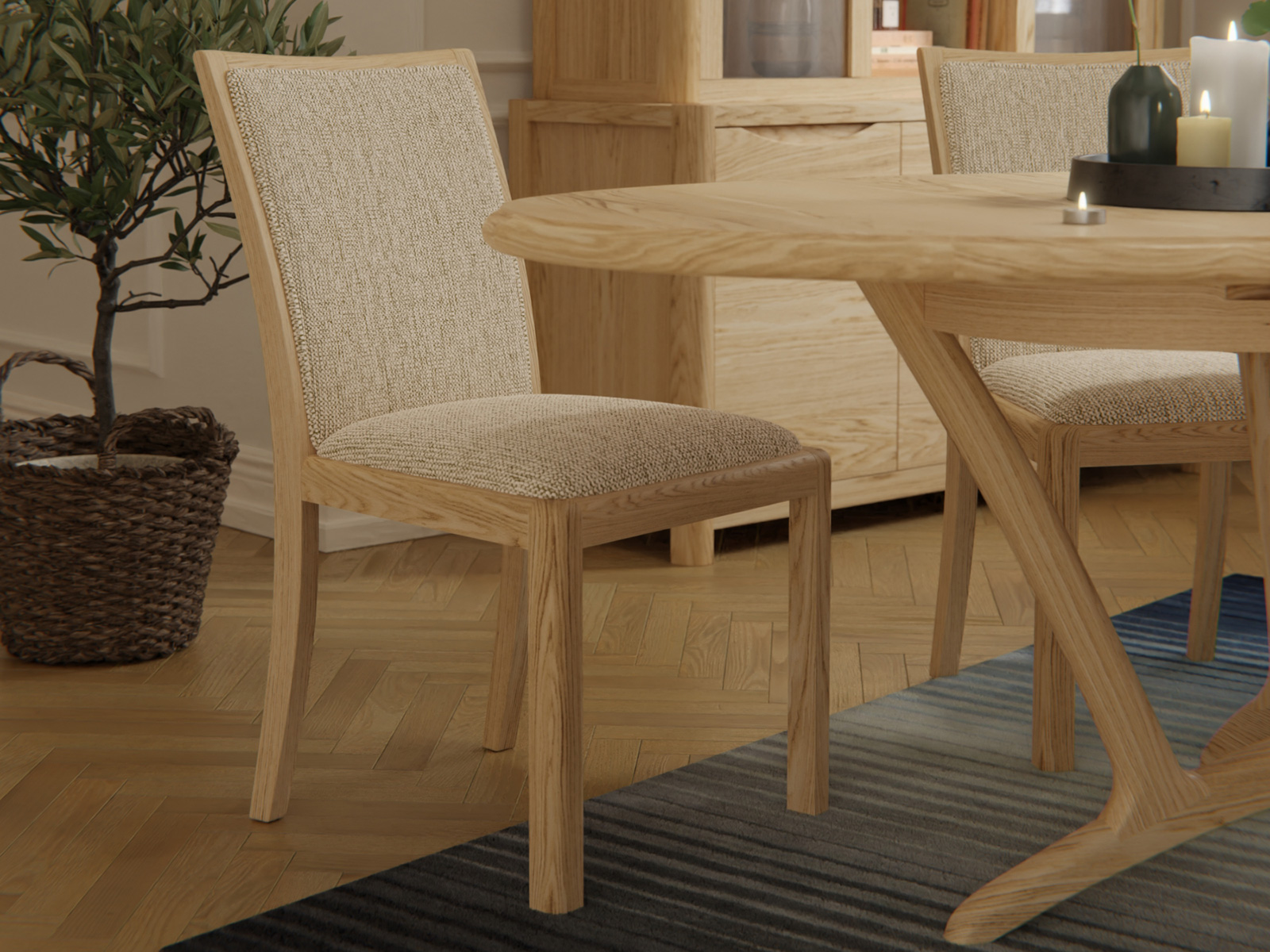 Low Back Dining Chair - Natural