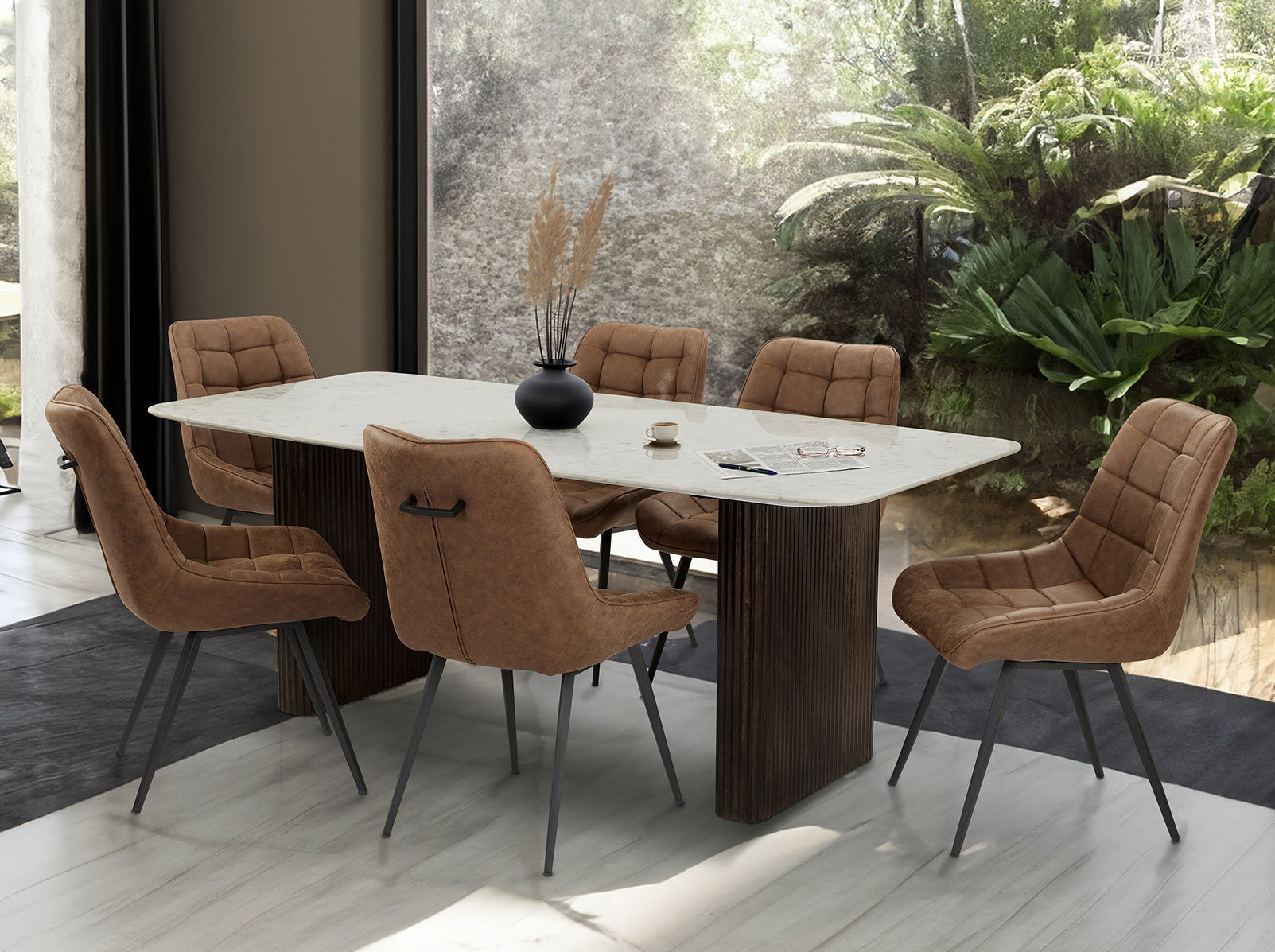 Dining Table & 6 Nikola Chairs