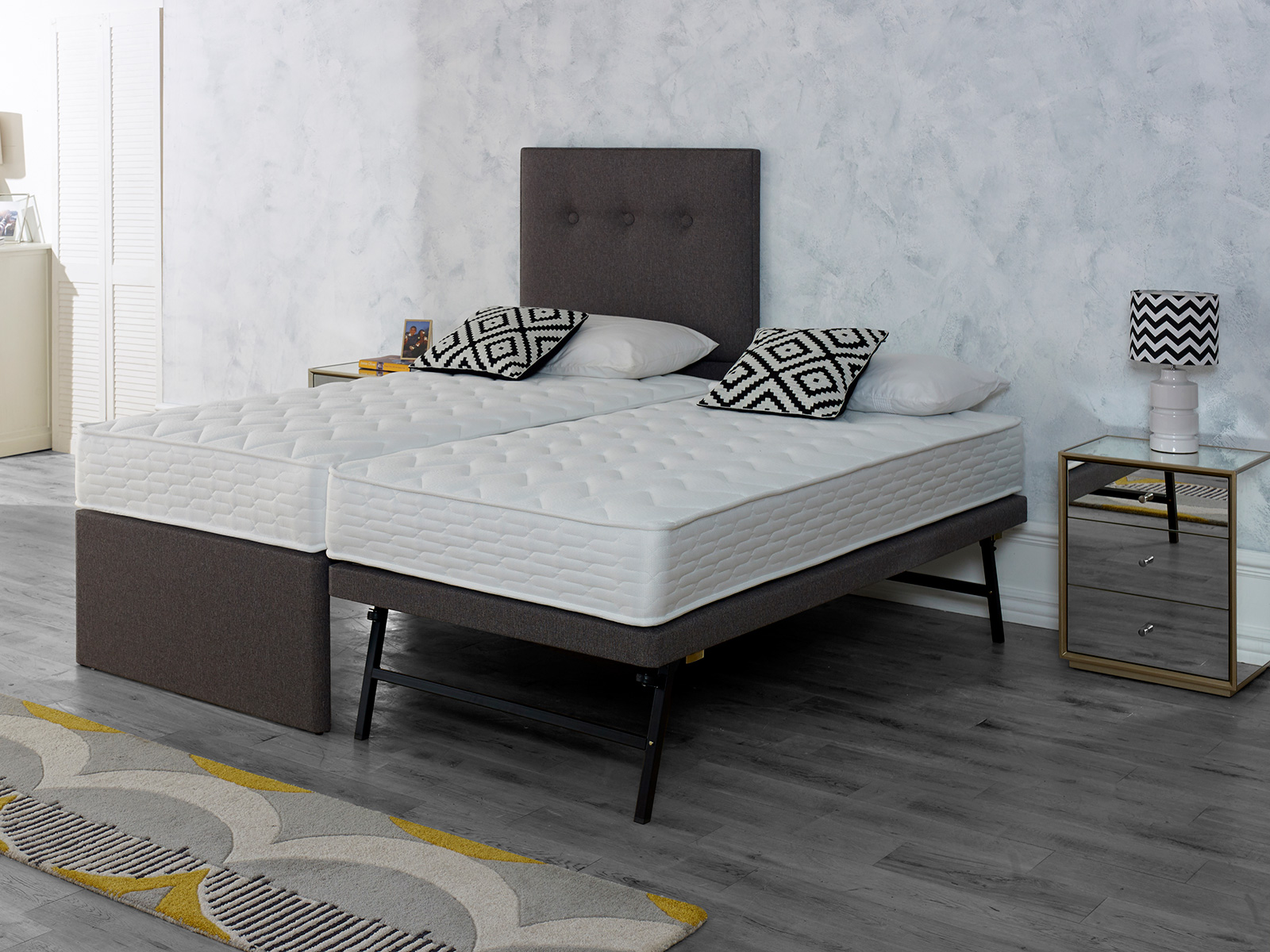 Guest Bed With Pocket Sprung And Open Coil Mattress