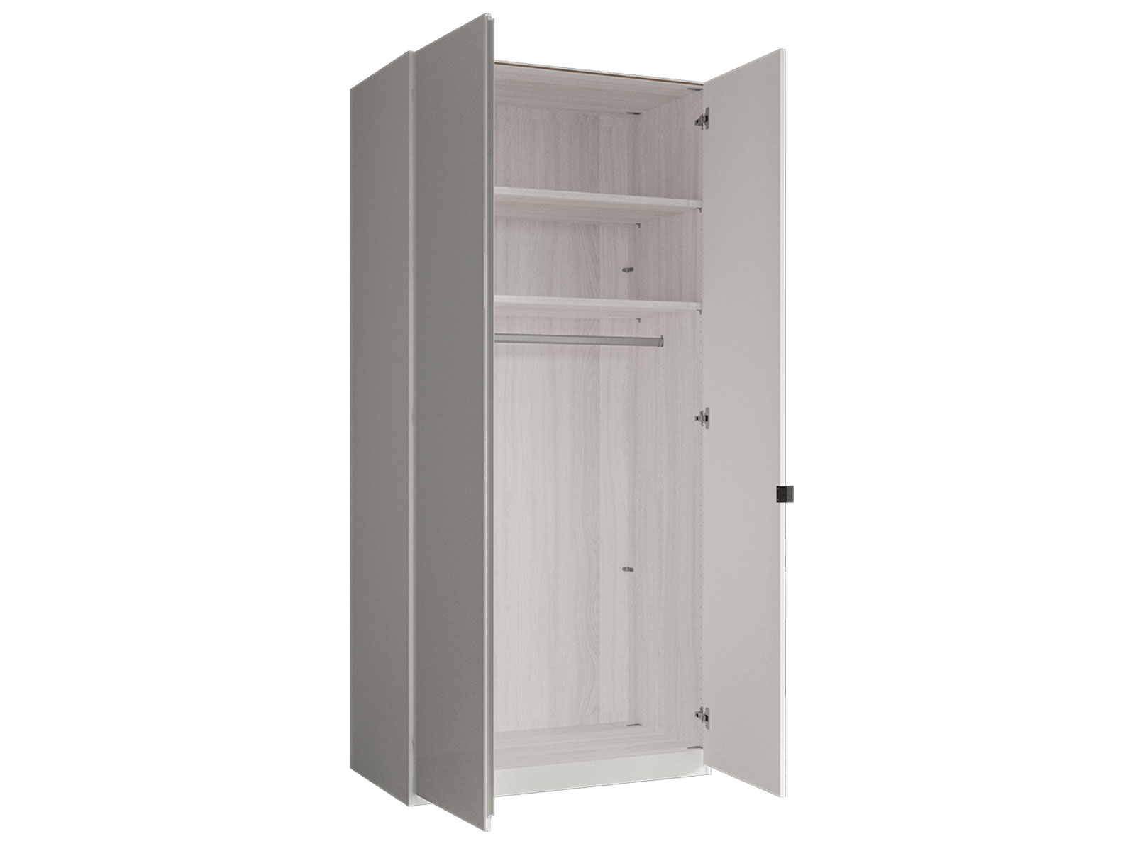 2 Door Hinged Wardrobe With Lhf Mirror Door