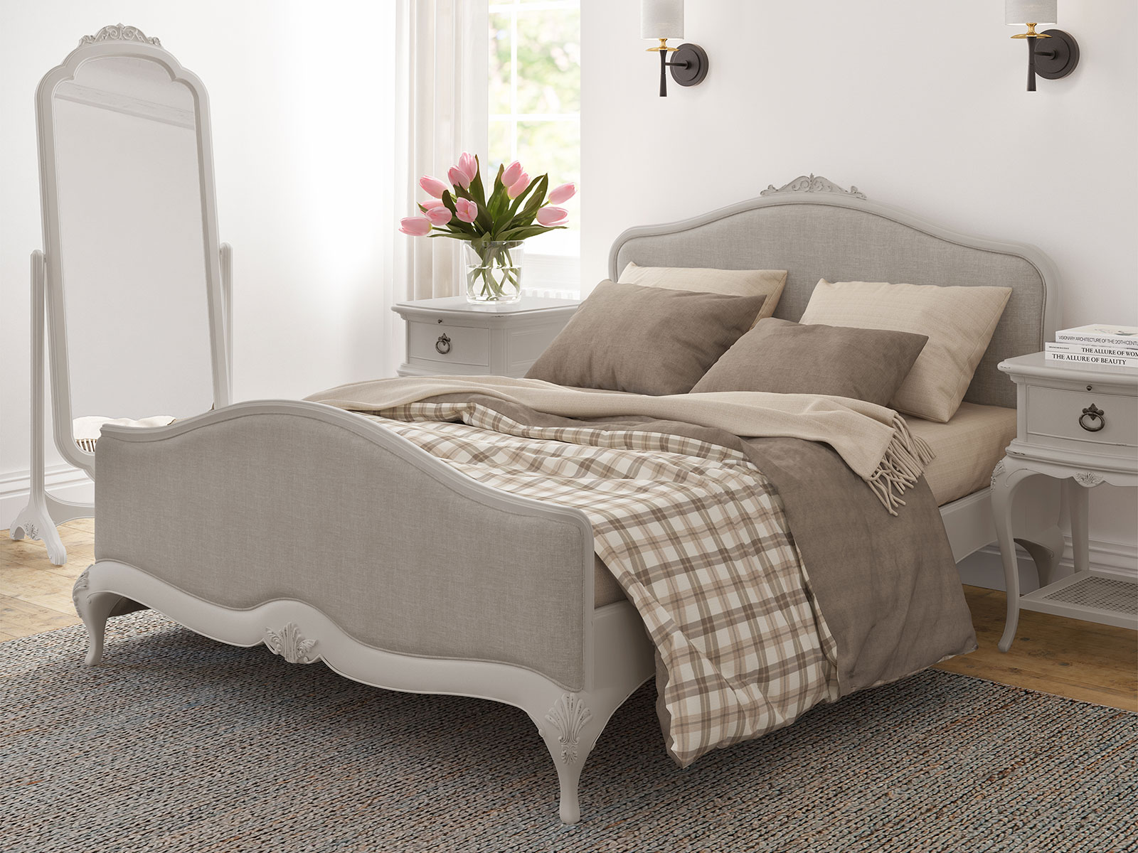 Double Upholstered Bed Frame