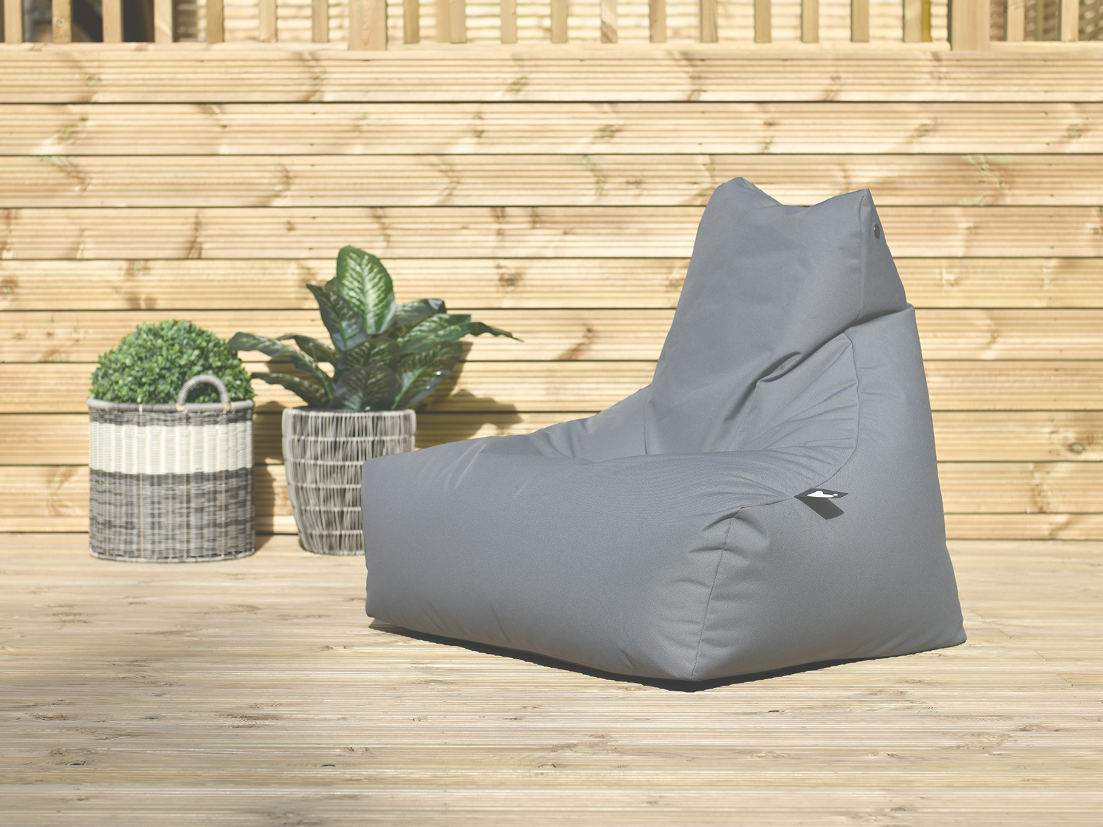 Silver Grey Outdoor Bean Bag