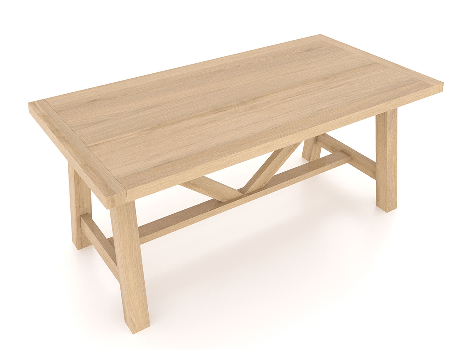 Solid Oak Dining Table - 1.8M