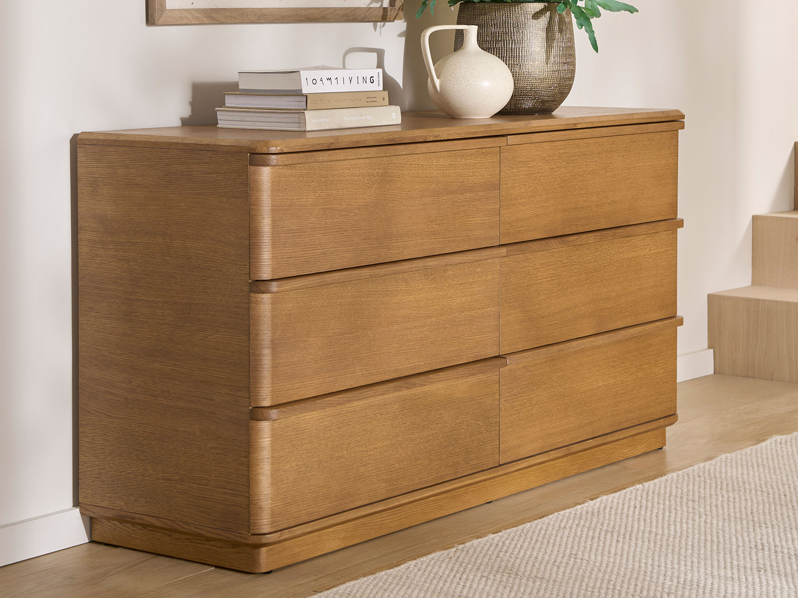 3 + 3 Drawer Wide Chest