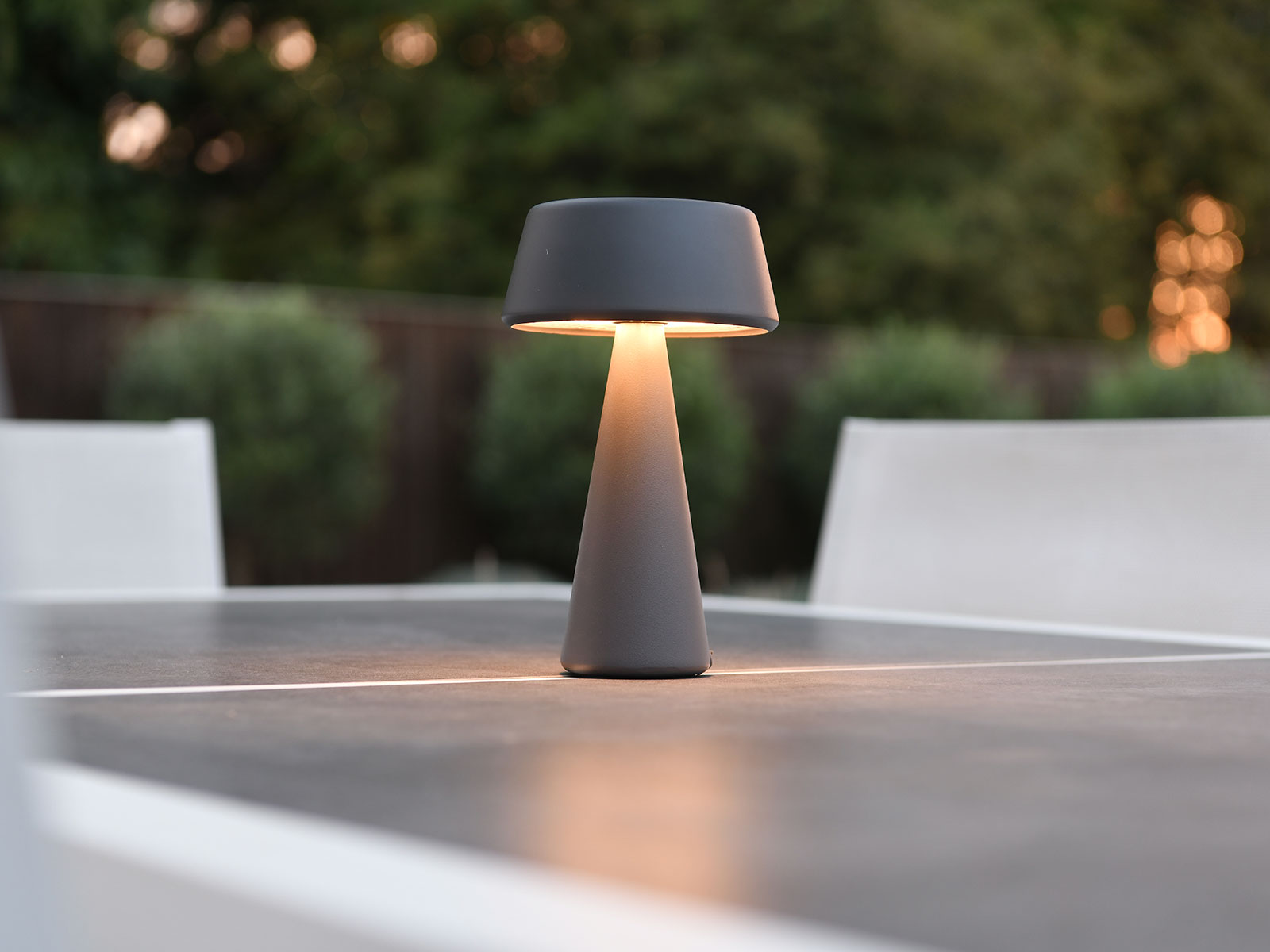 Grey Table Lamp