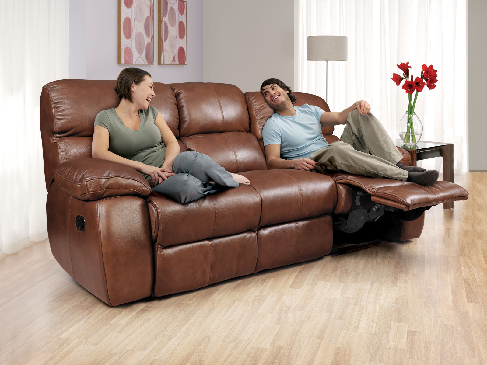 3 Seater Manual Recliner Sofa