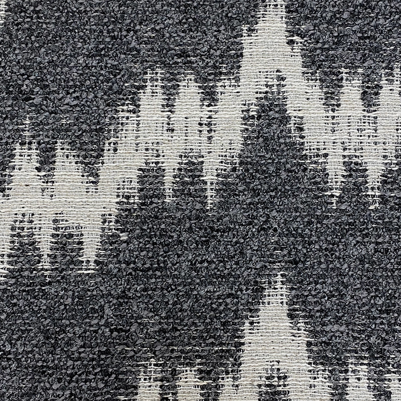 F - Charcoal Chevron Boucle